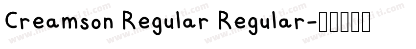 Creamson Regular Regular字体转换